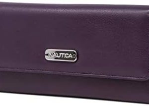 Nautica Money Manager RFID Women’s Wallet Clutch Organizer (Plum)