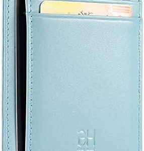 GH GOLD HORSE Slim RFID Blocking Card Holder Minimalist Leather Front Pocket Wallet for Women