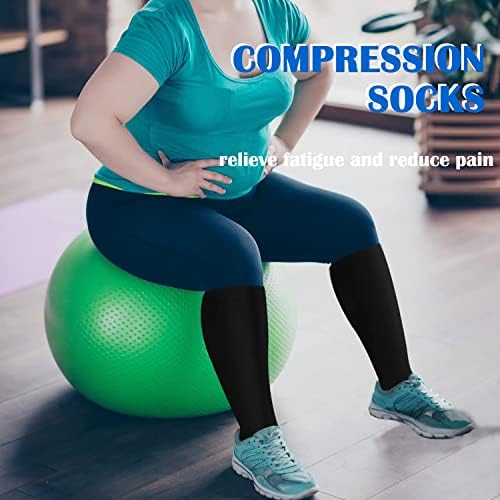 Aoliks 4 Pairs Copper Compression Socks for Women & Men 15-20 mmHg,Best Support for Nurses Running Hiking - Image 7