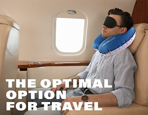 TREKOLOGY Inflatable Neck Pillow for Travel - Ultimate Comfort and Support for Airplanes, Cars, and More - Ergonomic Design for Restful Sleep and Neck Relief - Essential Travel Accessory - Image 7