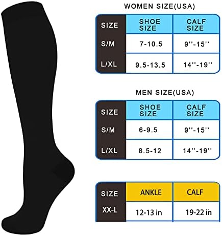Aoliks 4 Pairs Copper Compression Socks for Women & Men 15-20 mmHg,Best Support for Nurses Running Hiking - Image 6