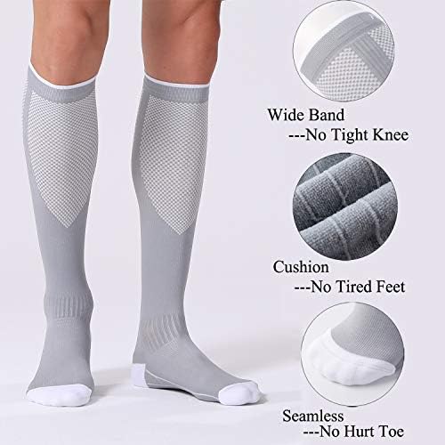 FITRELL 3 Pairs Compression Socks for Women and Men 20-30mmHg-Circulation Support Socks - Image 5