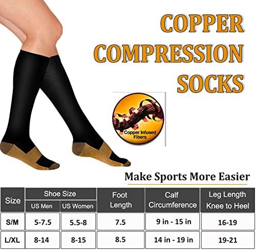 3 Pack Copper Compression Socks - Compression Socks Women & Men Circulation - Best for Medical,Running,Athletic - Image 6