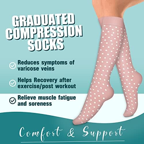 Laite Hebe 4 Pairs-Compression Socks for Women&Men Circulation-Best Support for Nurses,Running,Athletic - Image 3