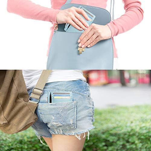 GH GOLD HORSE Slim RFID Blocking Card Holder Minimalist Leather Front Pocket Wallet for Women - Image 7