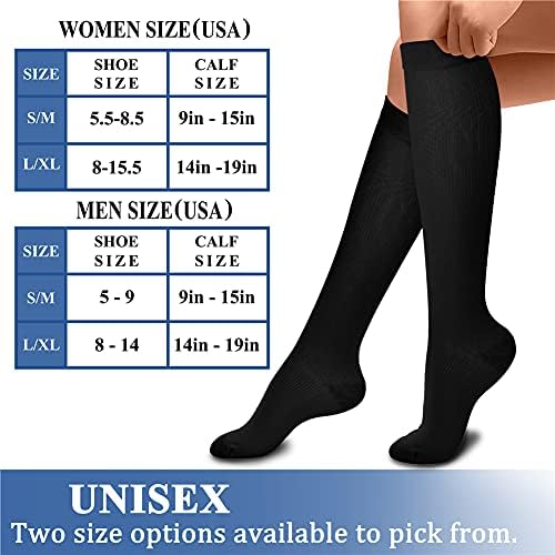 CHARMKING Compression Socks for Women & Men Circulation (8 Pairs) 15-20 mmHg is Best Support for Athletic Running,Hiking - Image 7