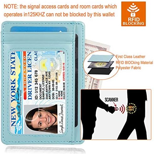 GH GOLD HORSE Slim RFID Blocking Card Holder Minimalist Leather Front Pocket Wallet for Women - Image 6