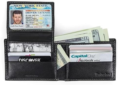 Timberland Men's Genuine Leather Rfid Blocking Passcase Security Wallet - Image 4