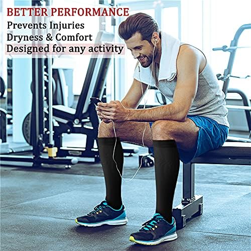 CHARMKING Compression Socks for Women & Men Circulation (8 Pairs) 15-20 mmHg is Best Support for Athletic Running,Hiking - Image 3