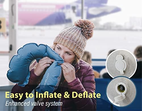 TREKOLOGY Inflatable Neck Pillow for Travel - Ultimate Comfort and Support for Airplanes, Cars, and More - Ergonomic Design for Restful Sleep and Neck Relief - Essential Travel Accessory - Image 3