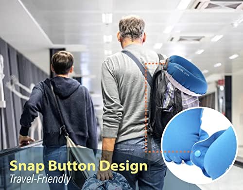 TREKOLOGY Inflatable Neck Pillow for Travel - Ultimate Comfort and Support for Airplanes, Cars, and More - Ergonomic Design for Restful Sleep and Neck Relief - Essential Travel Accessory - Image 6
