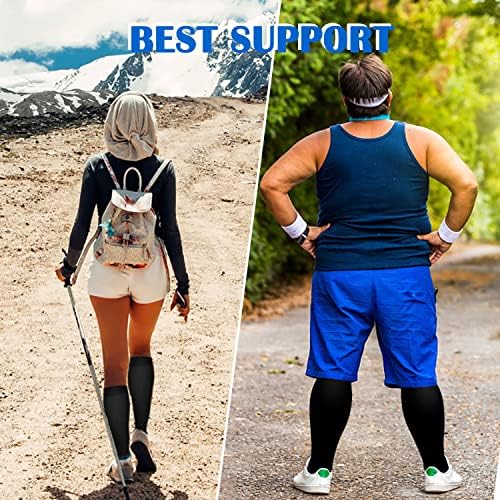 Aoliks 4 Pairs Copper Compression Socks for Women & Men 15-20 mmHg,Best Support for Nurses Running Hiking - Image 3
